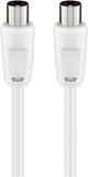 Goobay 68147 koaxial kabel 2,5 m Hvid