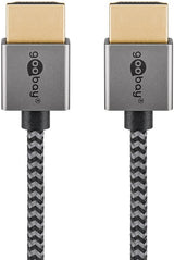 Goobay 75753 HDMI-kabel 2 m HDMI Type A (Standard) Grå