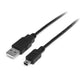 StarTech.com USB2HABM1M USB-kabel USB 2.0 1 m USB A Mini-USB B 0,48 Gbit/sek. Sort