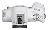 Canon EOS R50, White + RF-S 18-45mm F4.5-6.3 IS STM Kit MILC 24,2 MP CMOS 6000 x 4000 pixel Hvid