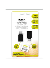Port Designs 900142 kabel kønsskifter USB-C USB-A Sort