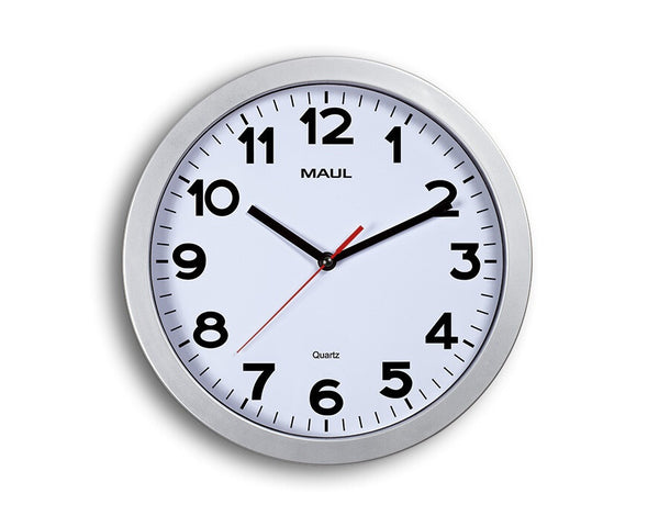 MAUL 9053195 Væg- og bordur Kvartsur Cirkel Sølv, Hvid