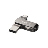 Lexar JumpDrive Dual Drive D400 USB-nøgle 64 GB USB Type-A / USB Type-C 3.2 Gen 1 (3.1 Gen 1) Sølv