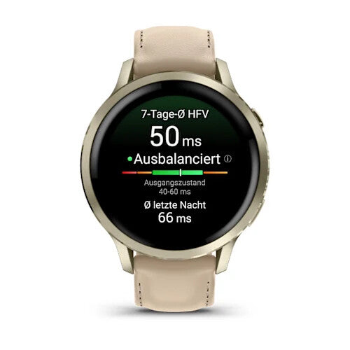 Garmin Venu 4 3,05 cm (1.2") AMOLED 41 mm Digital 390 x 390 pixel Berøringsskærm Guld Wi-Fi GPS (satellit)