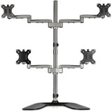 StarTech.com ARMQUADSS skærmbeslag og -stativer 81,3 cm (32") Skrivebord Sort, Sølv