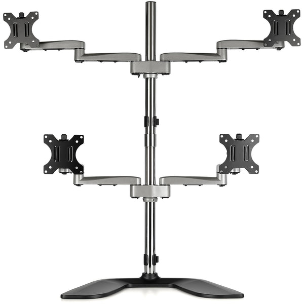 StarTech.com ARMQUADSS skærmbeslag og -stativer 81,3 cm (32") Skrivebord Sort, Sølv