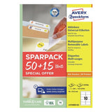 Avery L4744REV-65 print etiket Hvid Selvklæbende printeretiket