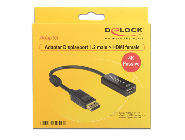DeLOCK 62609 videokabel adapter 0,2 m DisplayPort HDMI Sort