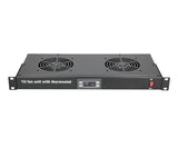 Extralink 19\" RACK MOUNT FAN PANEL (2 FANS) WITH THERMOSTAT Blæserpanel