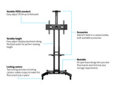 Multibrackets 2319 tv-beslag 152,4 cm (60") Sort