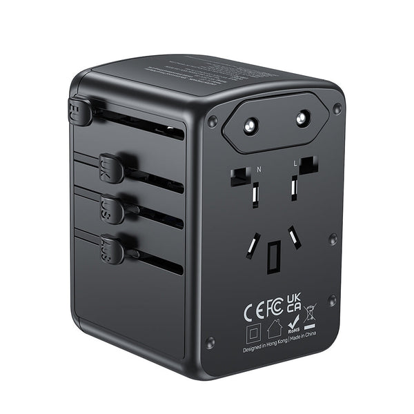 UNITEK P1121ABK01 strømstik adapter Universel Sort
