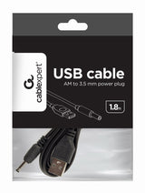 Gembird CC-USB-AMP35-6 lydkabel 1,8 m 3.5mm Sort