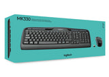 Logitech Wireless Combo MK330 tastatur Mus inkluderet Kontor USB QWERTY US International Sort
