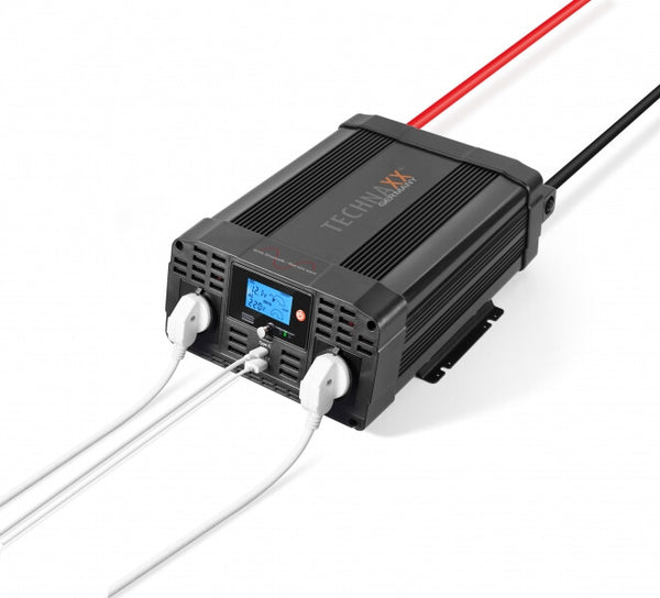 Technaxx TE22 strømadapter og vekselret Automatisk 2000 W Sort