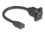 DeLOCK 87983 USB-kabel USB 3.2 Gen 1 (3.1 Gen 1) 0,2 m USB A 5 Gbit/sek. Sort