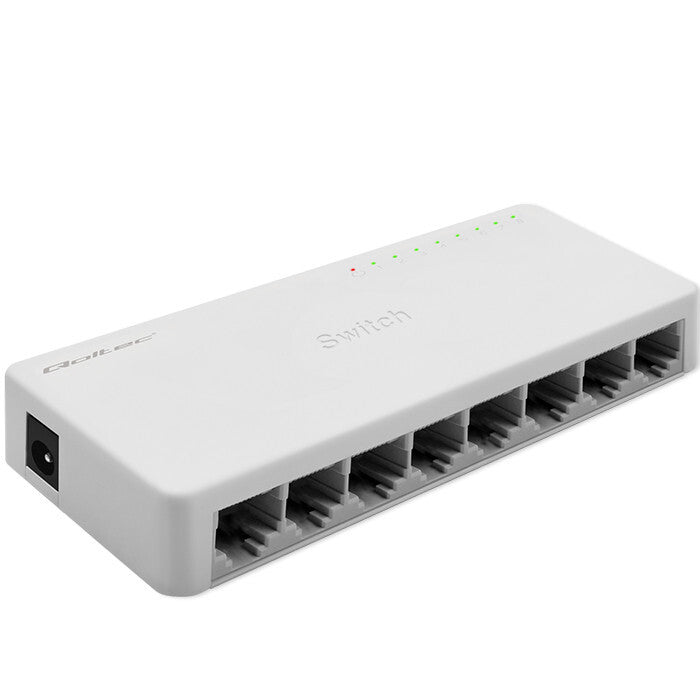 Qoltec 52248 netværksswitch Ikke administreret Hvid