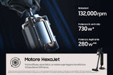 Samsung VS28C9784QK 2-i-1 stangstøvsuger Batteri Dry Poseløs 1200, 730 Sort