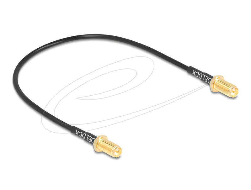 DeLOCK 90893 koaxial kabel RG-174 0,32 m RP-SMA Sort