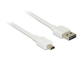DeLOCK 1m, USB2.0-A/USB2.0 Mini-B USB-kabel USB A USB B 0,48 Gbit/sek. Hvid