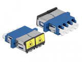 DeLOCK 86903 fiber adapter LC/LC 1 stk Blå