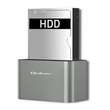 Qoltec 50315 drev dockingstation USB 3.2 Gen 1 (3.1 Gen 1) Type-A Sølv