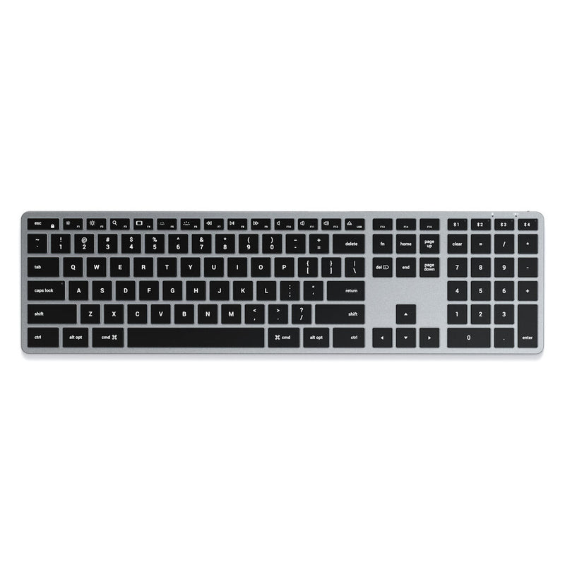 Satechi SLIM X3 tastatur Hjem Bluetooth QWERTZ Tysk Sort, Grå