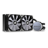 Sharkoon S70 rgb Computerkabinet, Processor Alt-i-en væskekøler 12 cm Sort 1 stk