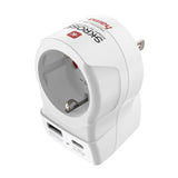 Hama EU to US strømstik adapter Type B Type C (Europlug)+Type F Hvid