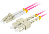 Lanberg FO-LUSU-MD41-0020-VT InfiniBand og fiberoptisk kabel 2 m 2x LC 2x SC LC/SC Lyserød