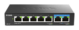 D-Link DMS-107/E netværksswitch Ikke administreret Gigabit Ethernet (10/100/1000) Sort
