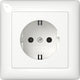 GIRA 444003 stikkontakt Schuko Hvid