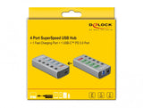 DeLOCK 63263 interface hub USB 3.2 Gen 1 (3.1 Gen 1) Type-B 5000 Mbit/s Grå