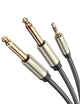 Ugreen 10615 lydkabel 2 m 3.5mm 2 x 6.35mm Guld, Grå