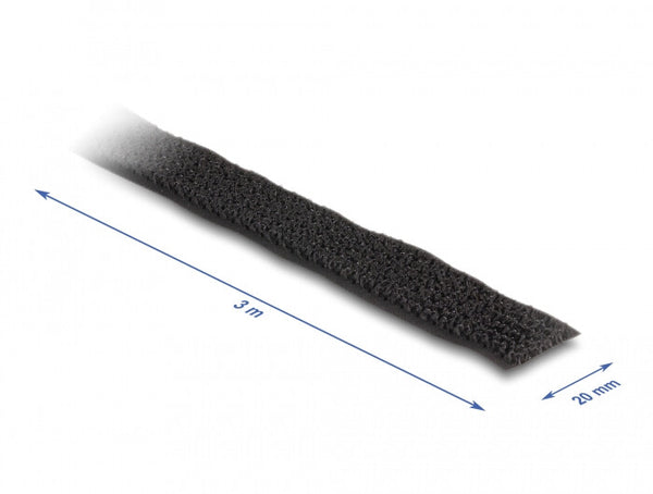 DeLOCK 19111 velcro lynlås Nylon Sort 1 stk