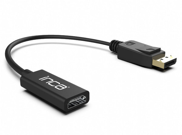 Inca IDTH-07 videokabel adapter 0,2 m DisplayPort HDMI Type A (Standard) Sort