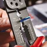 Knipex 97 21 215 B Krympeværktøj Sort, Blå, Rød