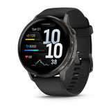 Garmin Venu 4 3,56 cm (1.4") AMOLED 45 mm Digital 454 x 454 pixel Berøringsskærm Sort Wi-Fi GPS (satellit)