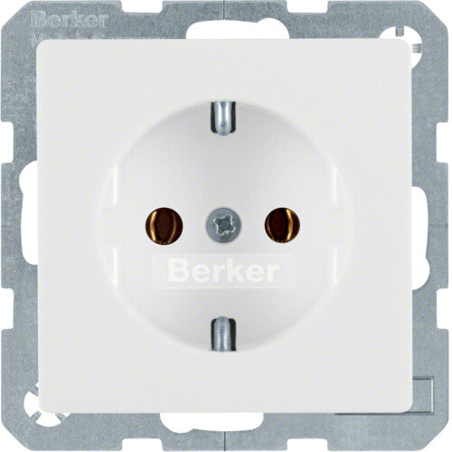 Hager 47436089 stikkontakt Type F Hvid