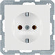 Hager 47436089 stikkontakt Type F Hvid