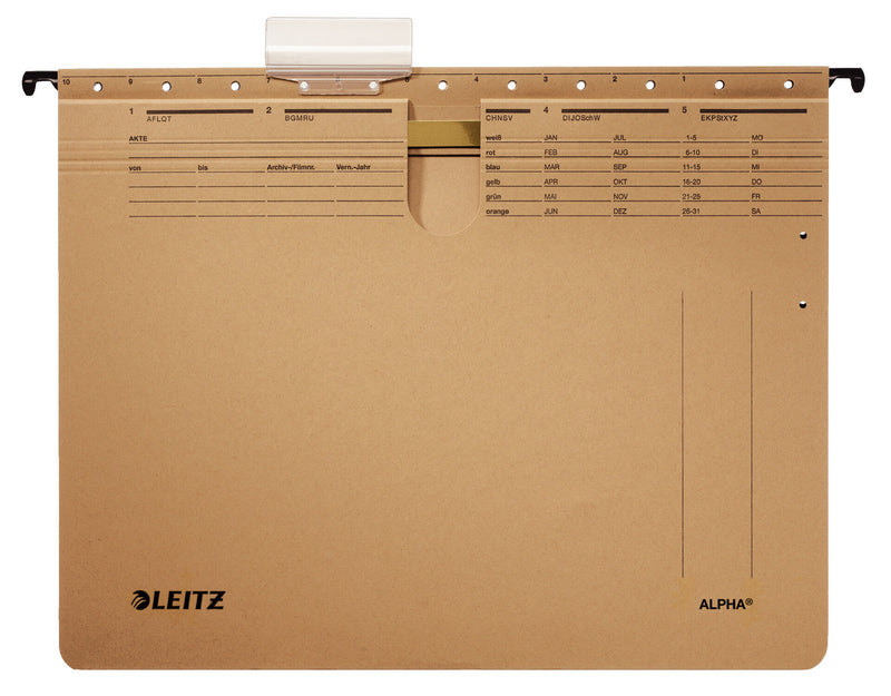 Leitz ALPHA hængemappe Pap A4 Brun