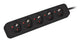 Lanberg PS0-05E-0100-IEC-BK stikdåse 1 m 5 AC stikkontakt(er) Indendørs Sort
