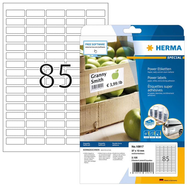 HERMA 10917 print etiket Hvid Selvklæbende printeretiket