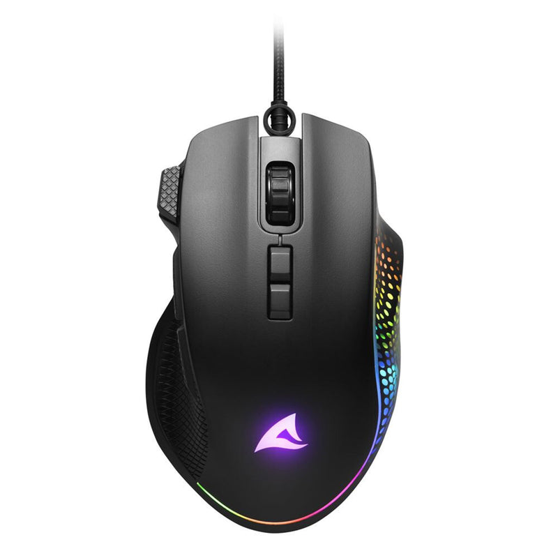 Sharkoon SHARK Force 3 mus Spil Højre hånd USB Type-A Optisk 12800 dpi