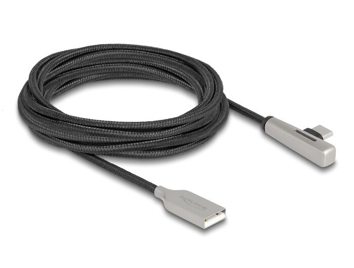 DeLOCK 80768 USB-kabel USB 2.0 3 m USB A USB C 0,48 Gbit/sek. Sort, Sølv