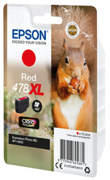 Epson Squirrel Singlepack Red 478XL Claria Photo HD Ink blækpatron 1 stk Original Højt (XL) udbytte Rød