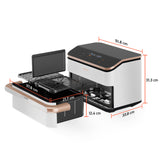 Cosori Dual Blaze Twinfry Chef Edition Dobbelt 10 L Enkeltstående 2800 W Varmluftsteger Roseguld, Hvid