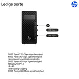 HP Z2 TWR G1i U9285K 64GB/1TB PC NX Intel Core Ultra 9 285K DDR5-SDRAM SSD Windows 11 Pro Tower Workstation AI Workstation, AI PC Sort