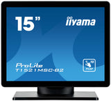 iiyama ProLite T1521MSC-B2 computerskærm 38,1 cm (15") 1024 x 768 pixel XGA LED Berøringsskærm Bordplade Sort