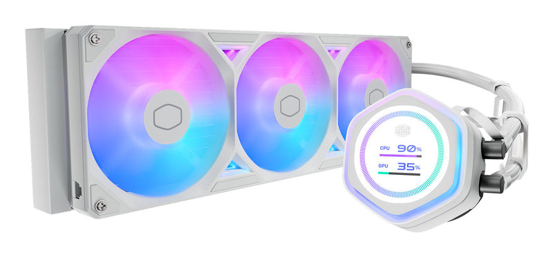 Cooler Master MasterLiquid Atmos II 360 LCD White Processor Væskekølingssæt 12 cm Hvid 1 stk