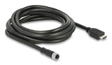 DeLOCK 81219 sensor- & aktuatorkabel 3 m M12 HDMI Sort